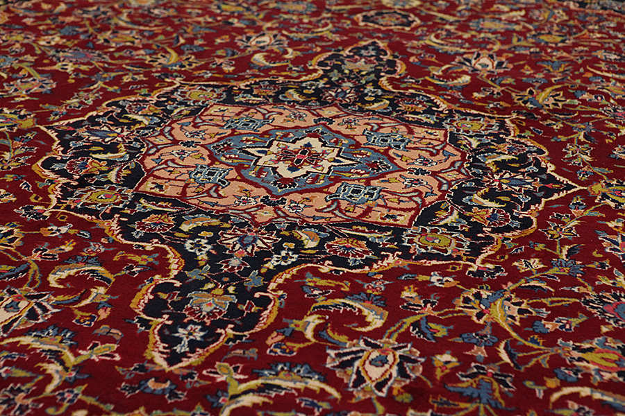 Kashan Persian Carpet 380x291 - Picture 8