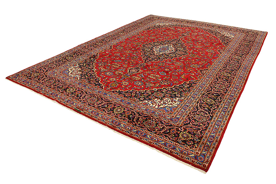 Kashan Persian Carpet 396x292 - Picture 2