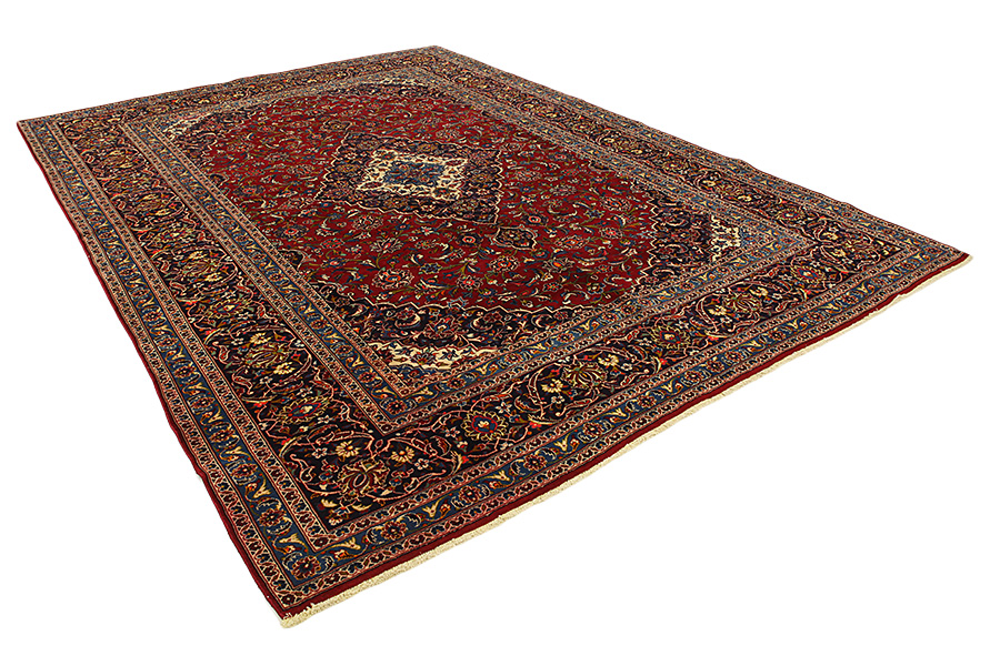 Kashan Persian Carpet 403x298 - Picture 1