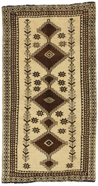 Gabbeh - Qashqai Persian Carpet 187x100
