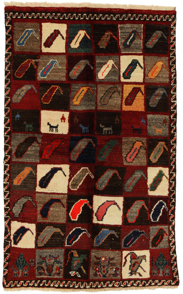 Gabbeh - Bakhtiari Persian Carpet 193x120
