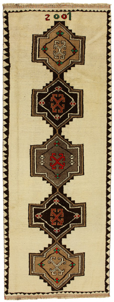 Gabbeh - Qashqai Persian Carpet 327x122
