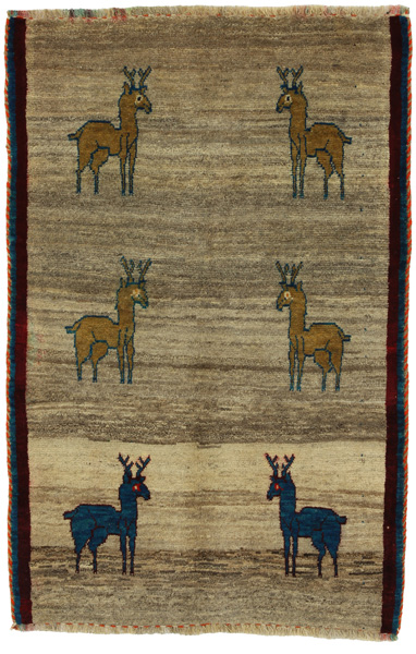 Gabbeh - Qashqai Persian Carpet 159x103