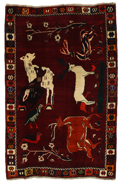 Gabbeh - Qashqai Persian Carpet 195x124