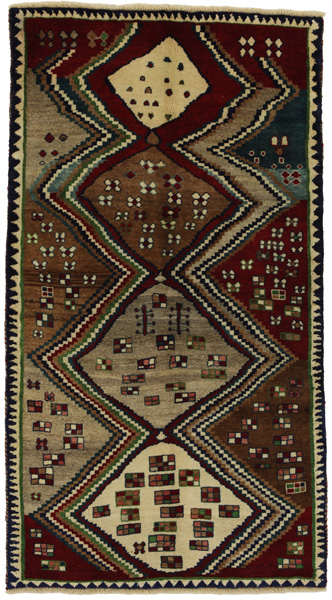 Gabbeh - Qashqai Persian Carpet 196x106
