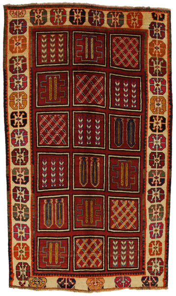 Gabbeh - Bakhtiari Persian Carpet 201x118
