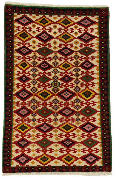 Gabbeh - Qashqai Persian Carpet 152x97