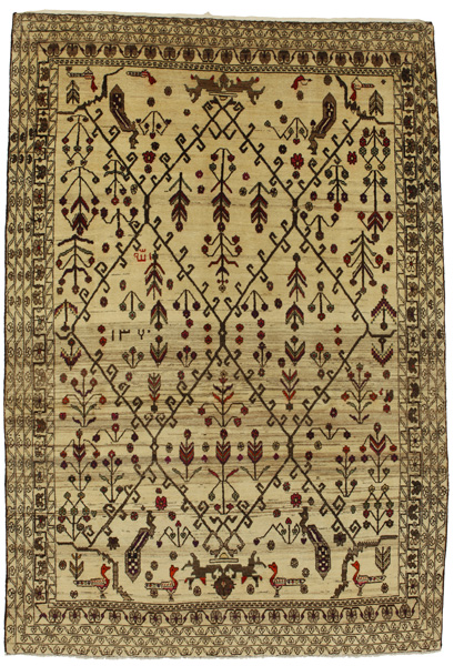 Gabbeh - Bakhtiari Persian Carpet 328x221