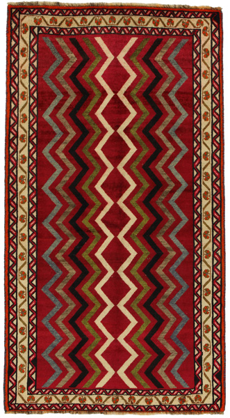 Gabbeh - Qashqai Persian Carpet 206x112