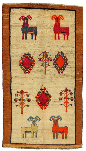 Gabbeh - Qashqai Persian Carpet 173x99