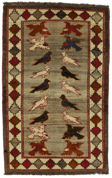 Gabbeh - Qashqai Persian Carpet 159x101
