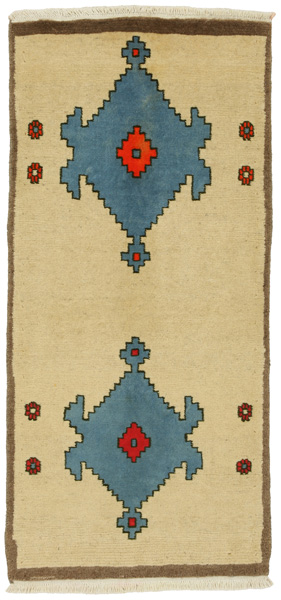 Gabbeh - Qashqai Persian Carpet 156x72