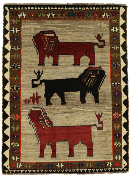 Gabbeh - Qashqai Persian Carpet 208x154