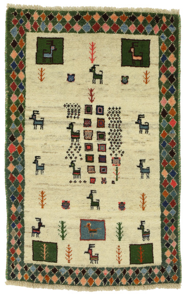 Gabbeh - Qashqai Persian Carpet 120x75