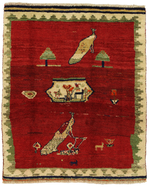 Gabbeh - Qashqai Persian Carpet 145x116