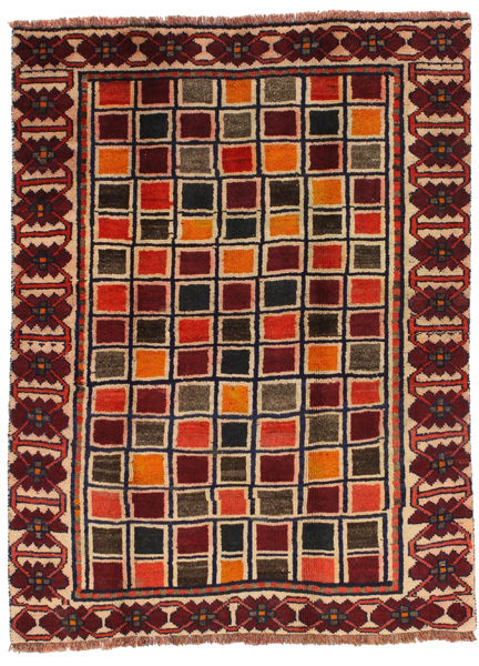 Gabbeh - Bakhtiari Persian Carpet 187x140