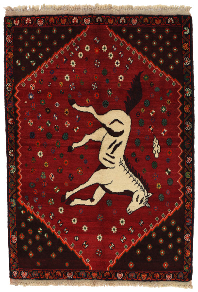 Gabbeh - Qashqai Persian Carpet 156x106