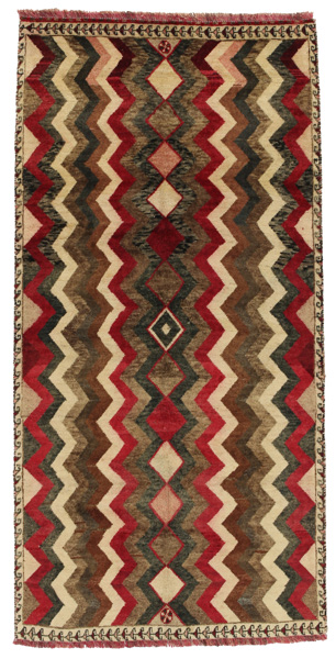 Gabbeh - Qashqai Persian Carpet 202x100