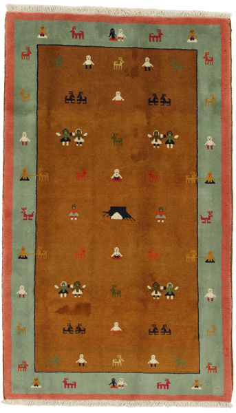 Gabbeh - Qashqai Persian Carpet 204x121