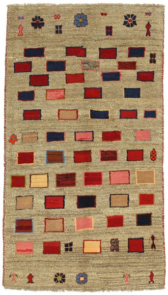 Gabbeh - Qashqai Persian Carpet 185x106