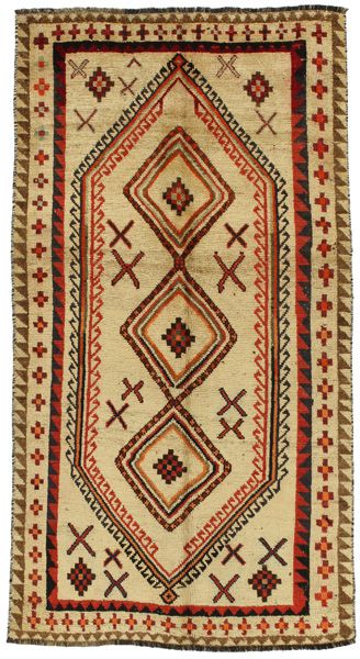 Gabbeh - Qashqai Persian Carpet 215x118