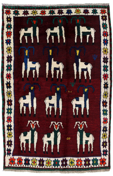 Gabbeh - Qashqai Persian Carpet 184x120