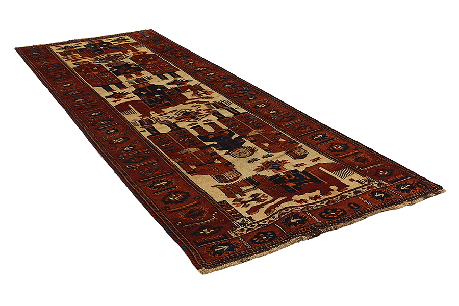 Bakhtiari - Qashqai Persian Carpet 404x147 - Picture 1
