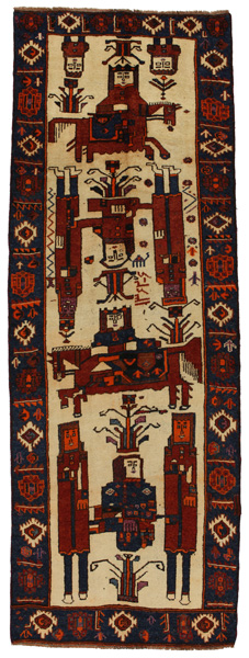 Gabbeh - Qashqai Persian Carpet 372x130