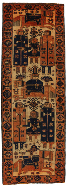 Bakhtiari - Qashqai Persian Carpet 352x122