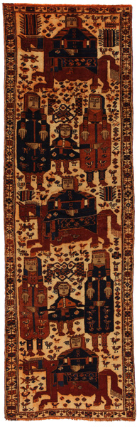 Bakhtiari - Qashqai Persian Carpet 423x128