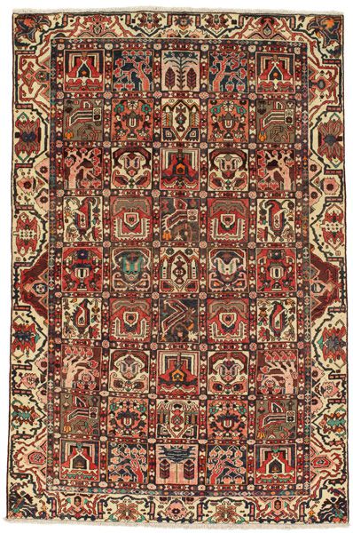 Bakhtiari - old Persian Carpet 285x186