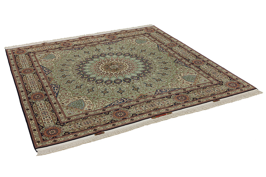 Tabriz Persian Carpet 206x200 - Picture 1