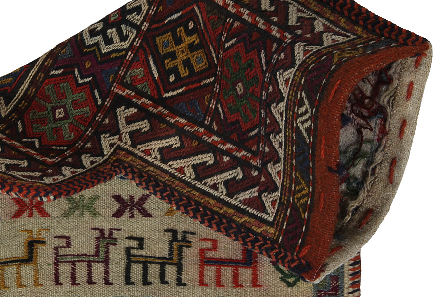 Qashqai - Saddle Bag Persian Carpet 52x38 - Picture 2