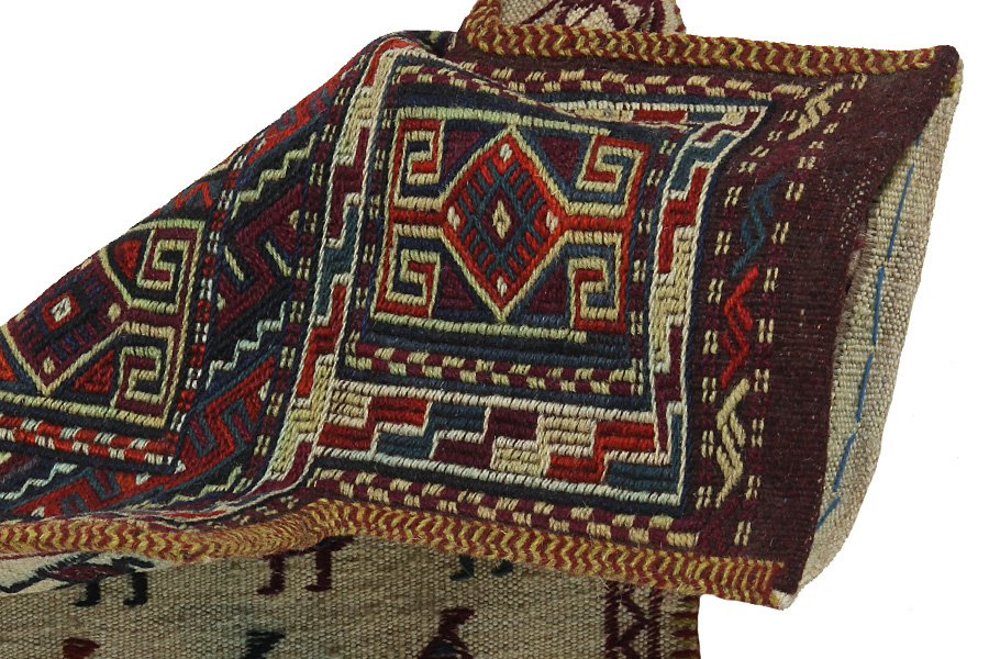 Qashqai - Saddle Bag Persian Carpet 45x36 - Picture 2