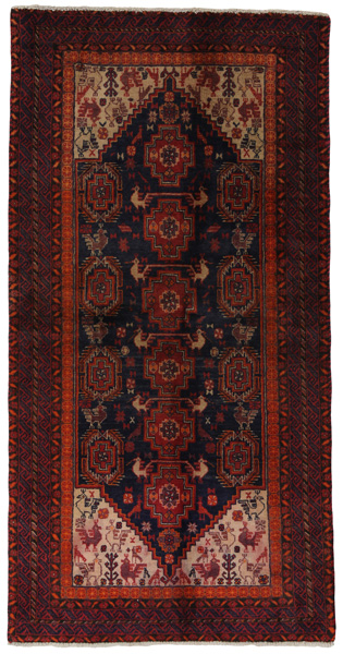 Baluch - Turkaman Persian Carpet 155x80