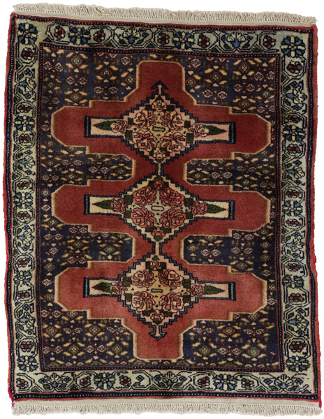 Senneh - Kurdi Persian Carpet 90x73