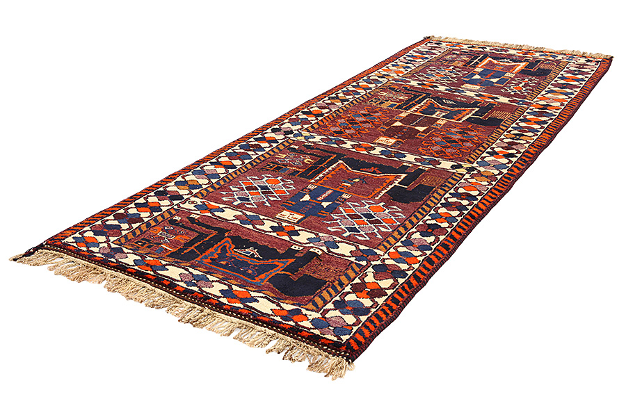 Bakhtiari - Qashqai Persian Carpet 401x148 - Picture 2