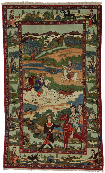 Kashan Persian Carpet 218x128