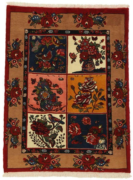 Bakhtiari Persian Carpet 134x102
