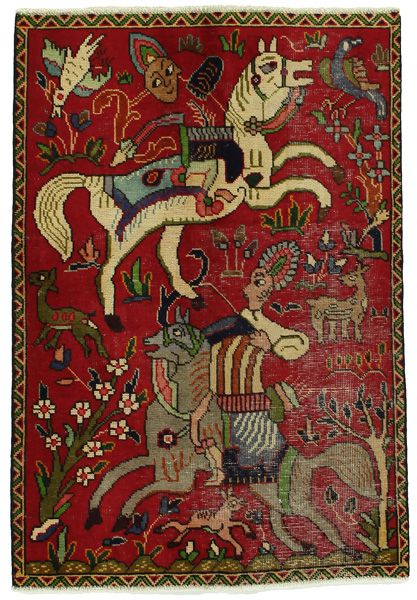 Bijar - Kurdi Persian Carpet 140x98