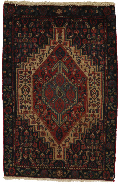 Senneh - Kurdi Persian Carpet 106x70