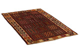 Gabbeh - Bakhtiari Persian Carpet 201x118 - Picture 1