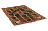 Gabbeh - Bakhtiari Persian Carpet 195x129 - Picture 1