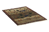 Gabbeh - Qashqai Persian Carpet 132x87 - Picture 1