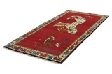 Gabbeh - Qashqai Persian Carpet 242x110 - Picture 2